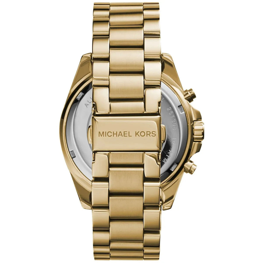 Front view of Michael Kors MK5605 women's gold-tone watch with monochromatic dial