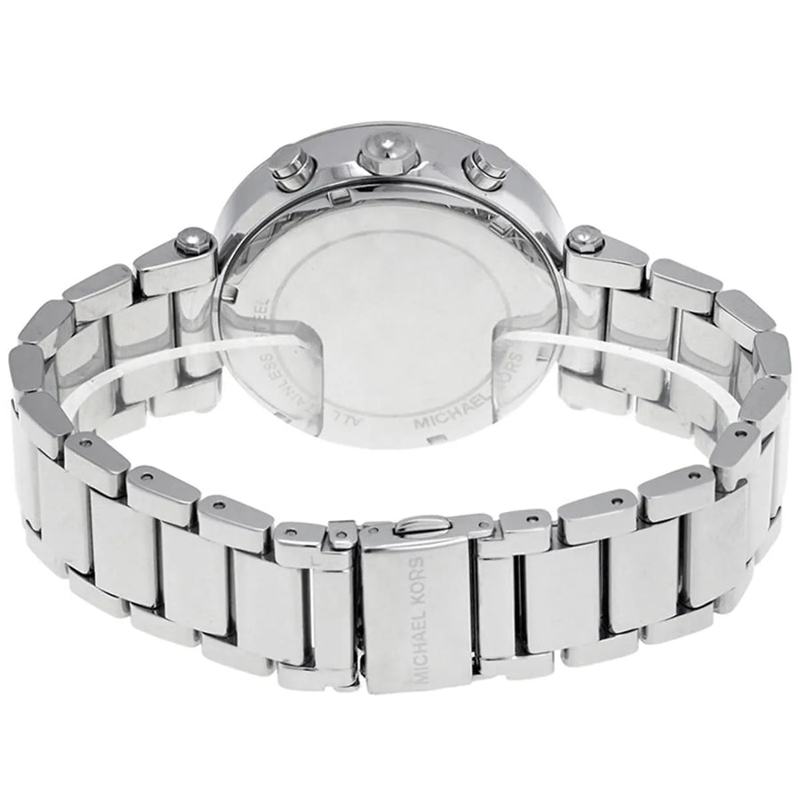 Michael Kors MK6117 Silver Stainless Steel Strap With Dark Blue Dial Watch For Women