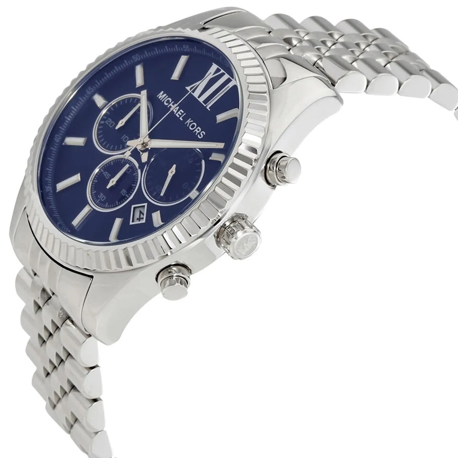 Michael Kors MK8280 Men's Watch Stainless Steel Strap With Blue Dial