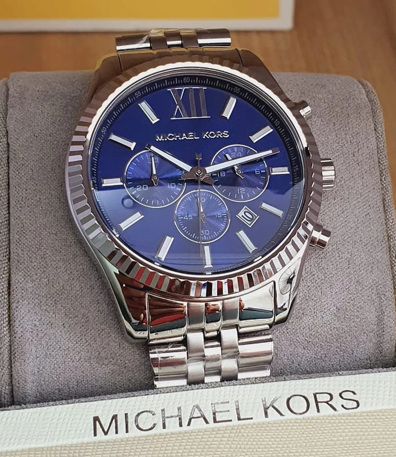 Michael Kors MK8280 Men's Watch Stainless Steel Strap With Blue Dial
