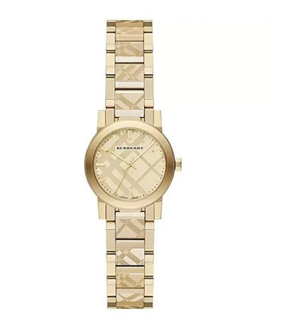 Burberry BU9234 Yellow Gold Stainless Steel Strap With Gold Dial Watch For Women