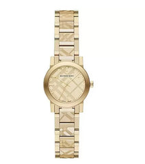 Burberry BU9234 Yellow Gold Stainless Steel Strap With Gold Dial Watch For Women