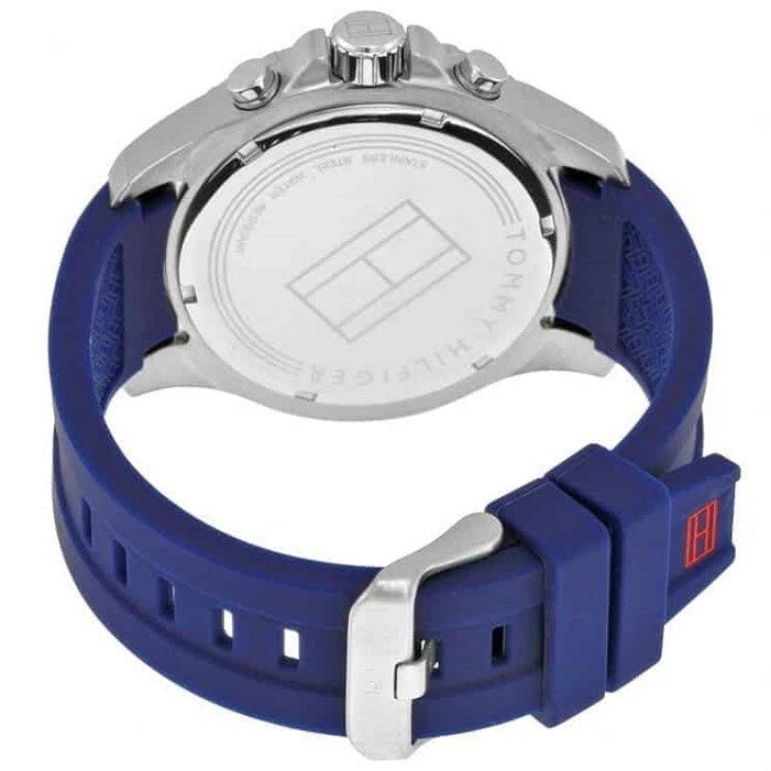 Tommy Hilfiger 1791142 Mens Watch Blue Rubber Strap With Blue Dial