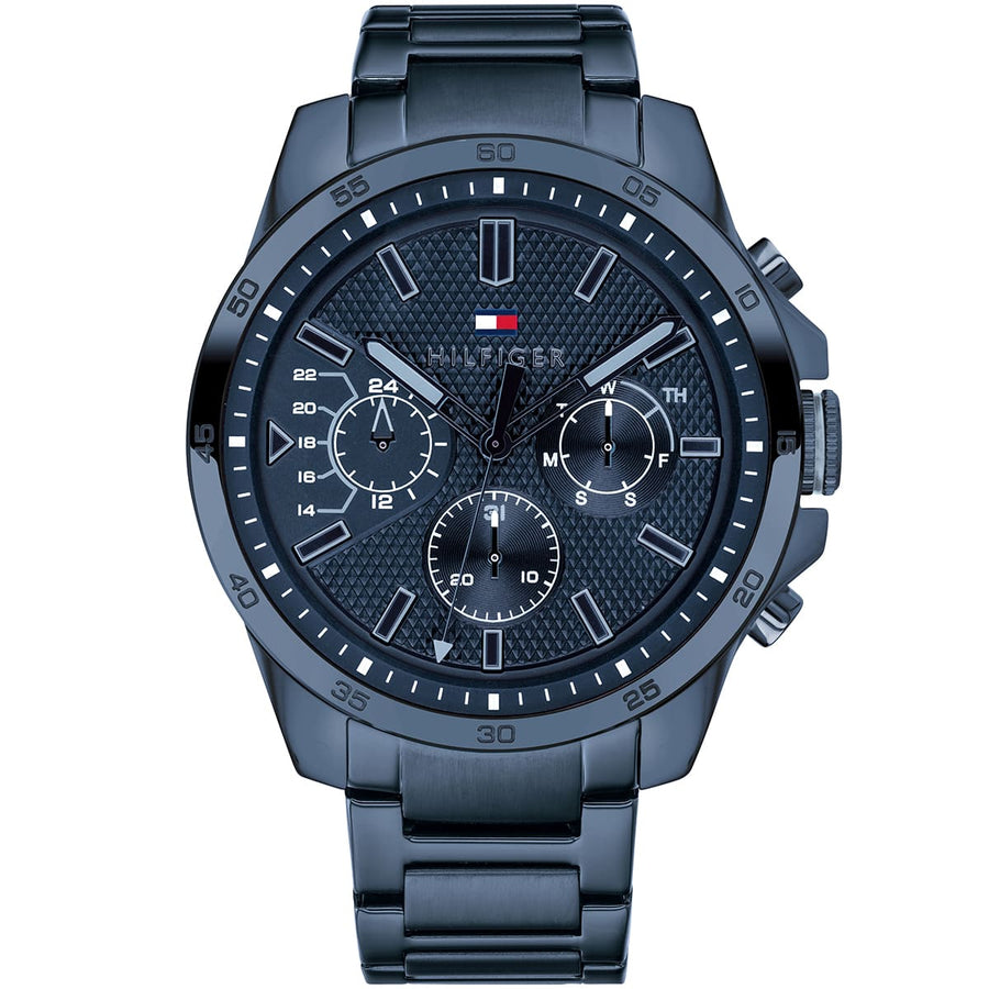Tommy Hilfiger 1791560 men's watch with blue dial and blue stainless steel strap