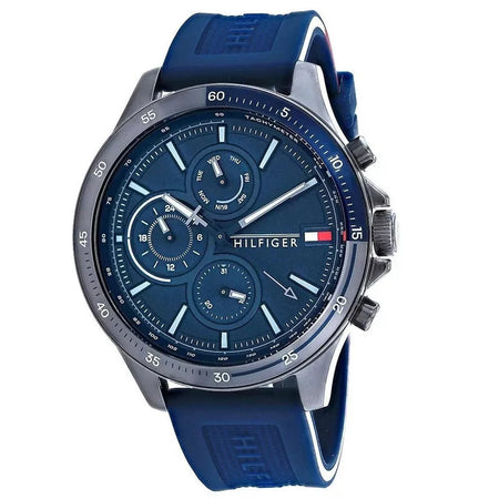 Tommy Hilfiger 1791721 Mens Watch Rubber Blue Strap With Blue Dial