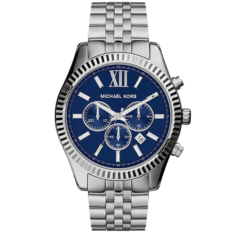 Michael Kors MK8280 Men's Watch Stainless Steel Strap With Blue Dial