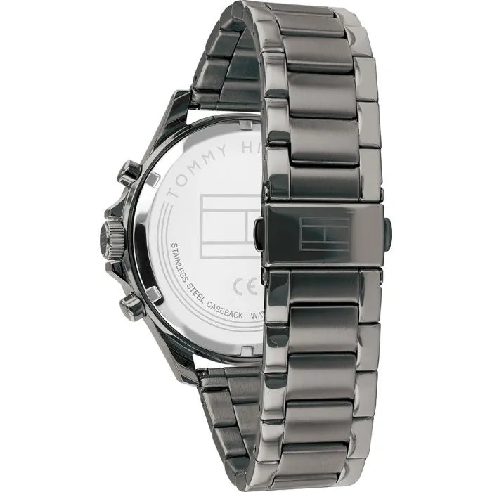 Tommy Hilfiger 1791456 Men's Watch Grey Stainless Steel With Blue Dial
